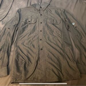 Kuhl Hiking Long Sleeve Button Up Grey MEN SMALL
